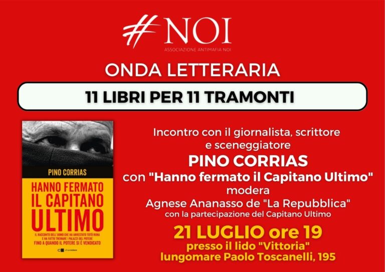 Pino Corrias e il Capitano Ultimo all’Onda Letteraria